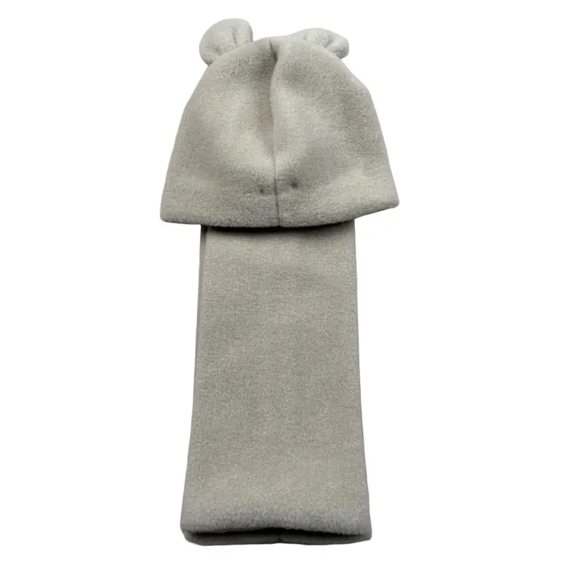 Il Gufo Set Cappello-Sciarpa tinta unita Sabbia per Neonata