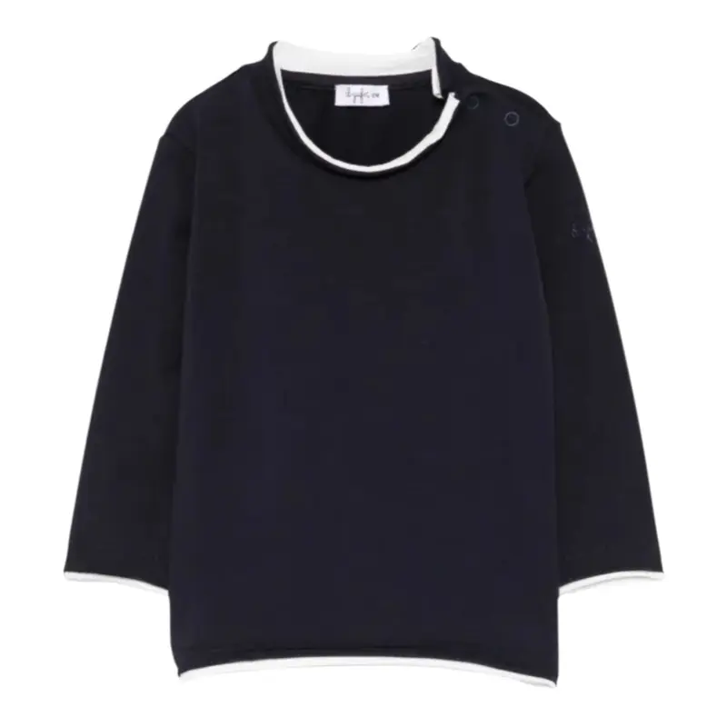 Il Gufo Shirt tinta unita Blu per Bambina