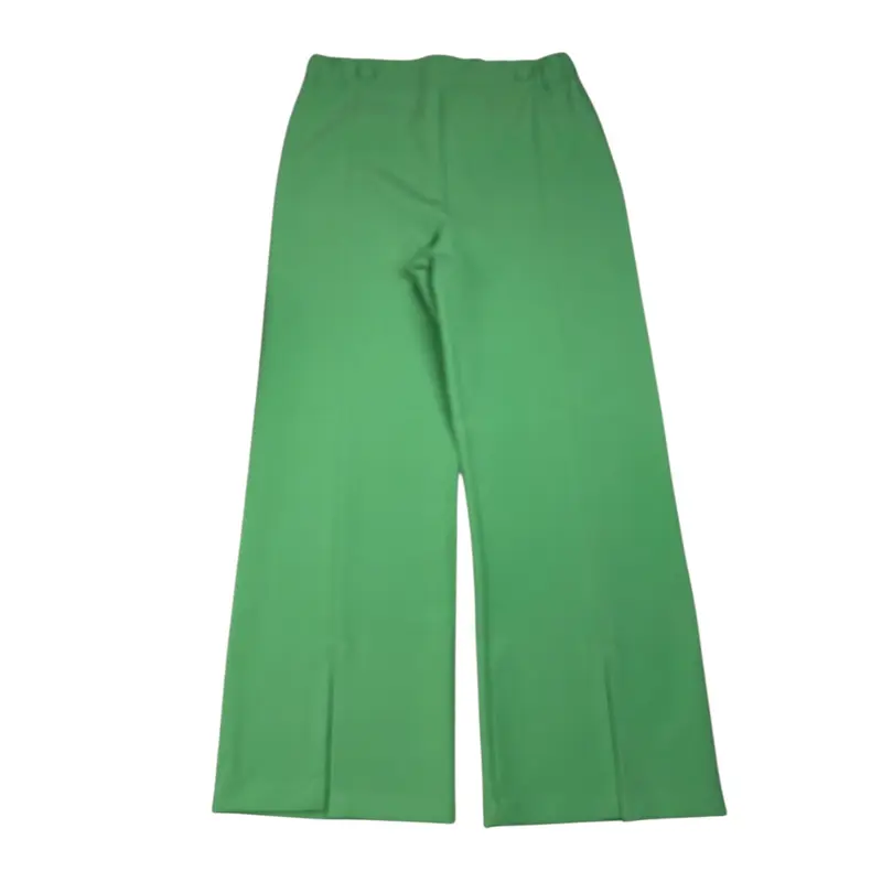 Illiana Pantalone tinta unita con Elastico In Vita Verde per Bambina