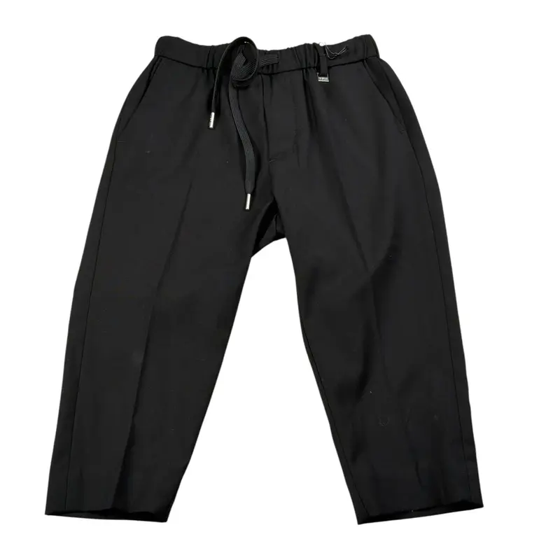 I'M Brian Pantalone tinta unita con Elastico In Vita Nero per Neonato