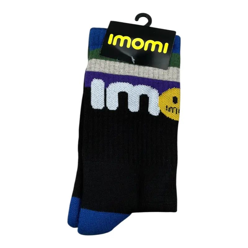 Imomi Calzini tinta unita con Stampe Nero per Bambino