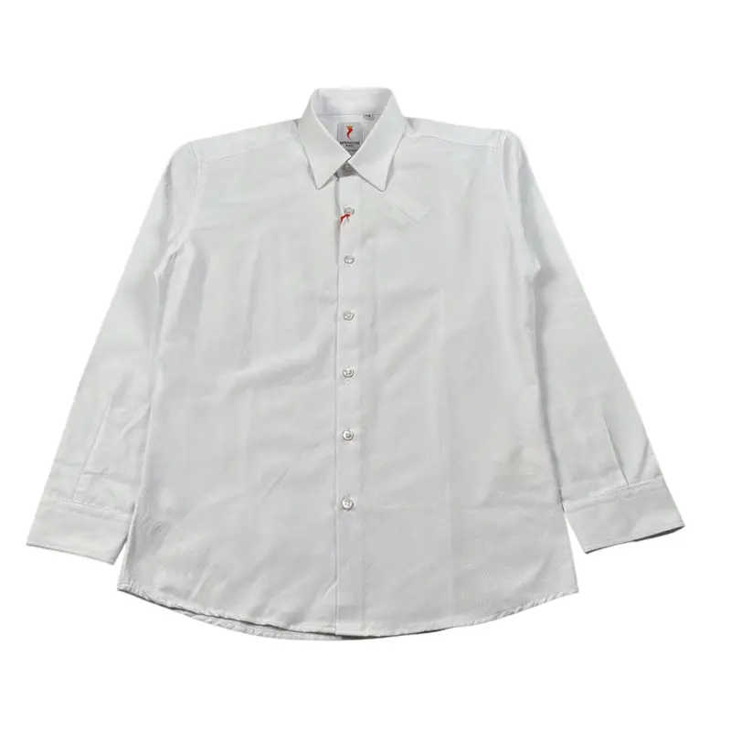 Imperatore Napoli Camicia Manica Lunga Tinta Bianco per Bambino