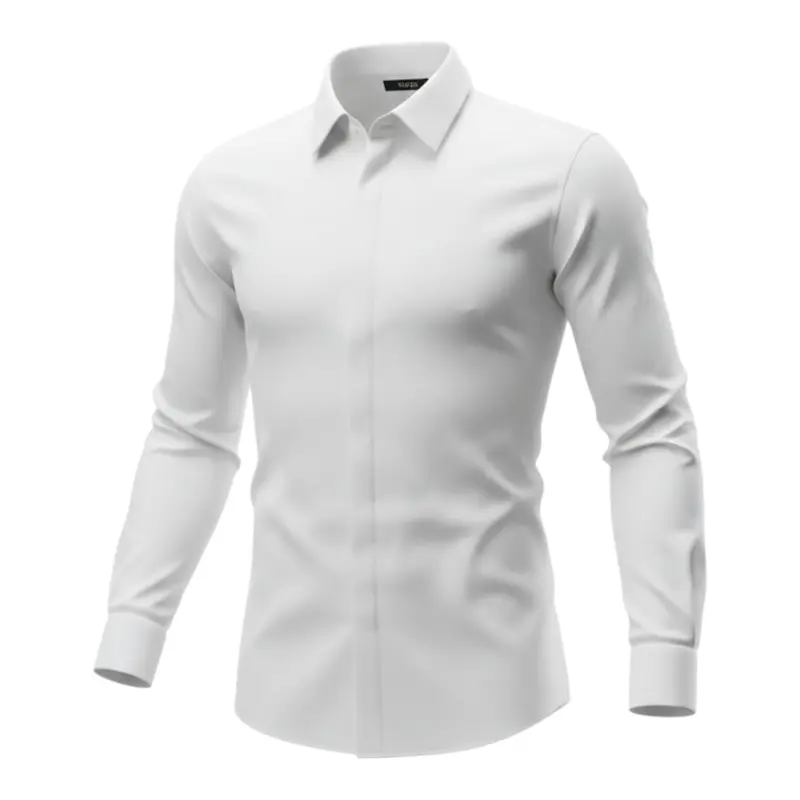 Imperial Camicia tinta unita Manica Lunga Bianco per Bambino