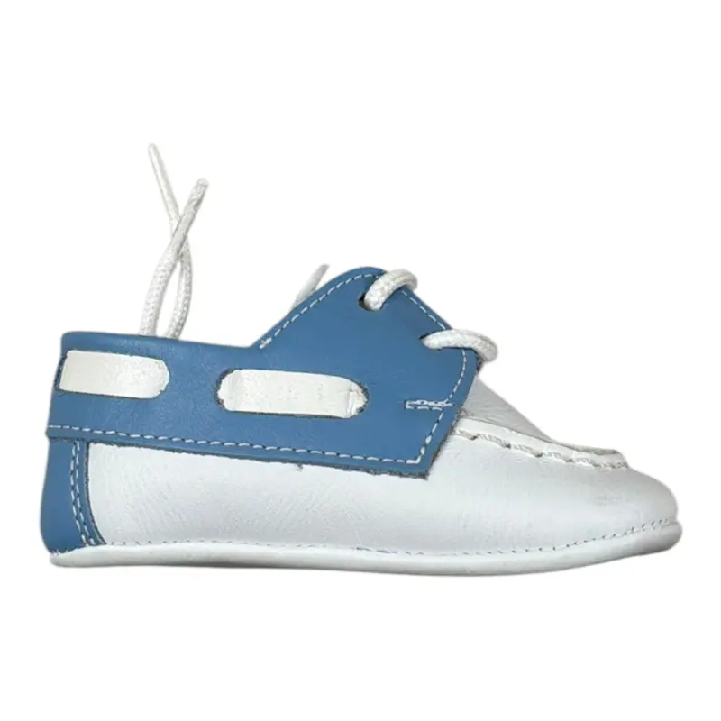 Indice Scarpine Bicolore Bianco/Azzurro per Neonato