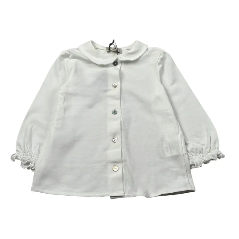 J.O. Milano Camicia Manica Lunga tinta unita Bianco per Neonata