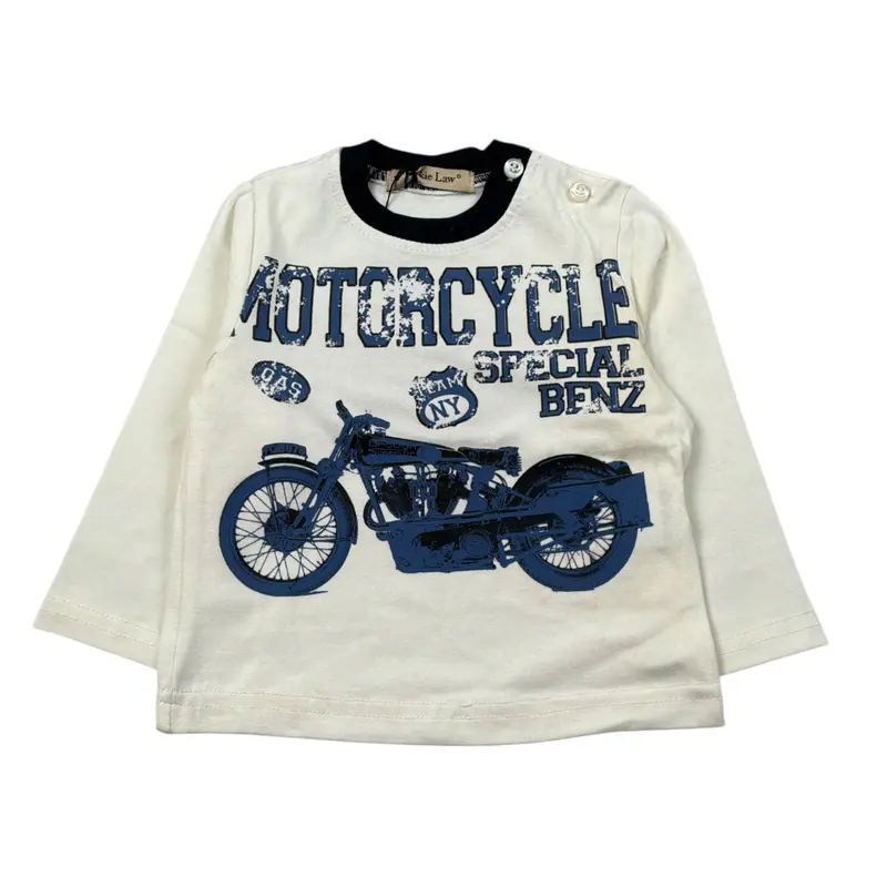 Jackie Law Shirt Girocollo tinta unita con Stampe Bianco per Neonato