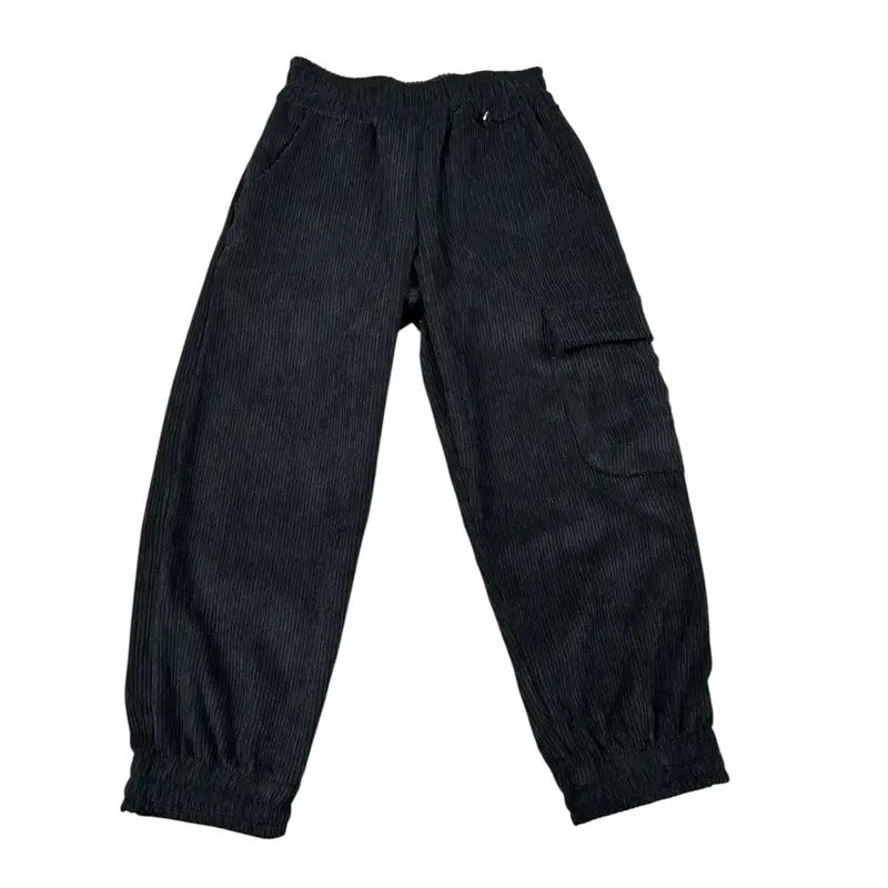 Jacques & Monique Pantalone tinta unita con Elastico In Vita Nero per Bambino