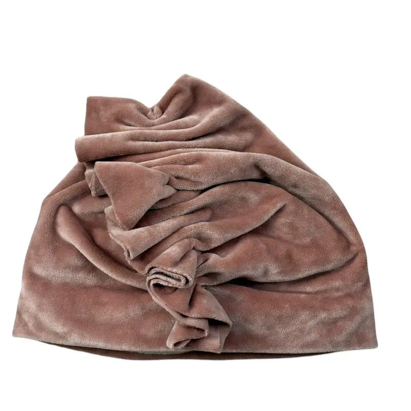Jamiks Cappello tinta unita In Velluto Rosa per Bambina