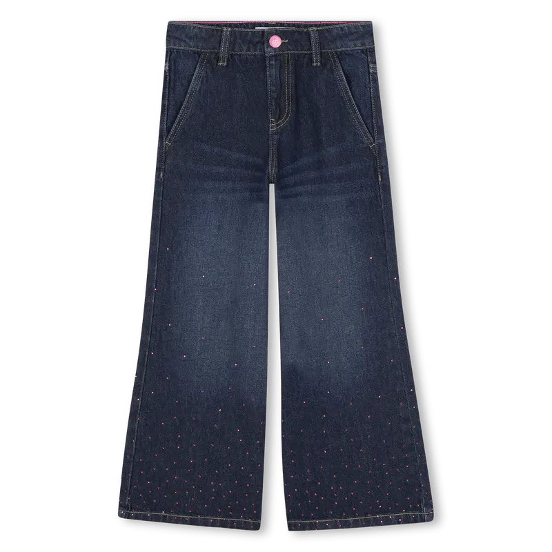 JEANS A ZAMPA CON STRASS ROSA BILLIEBLUSH