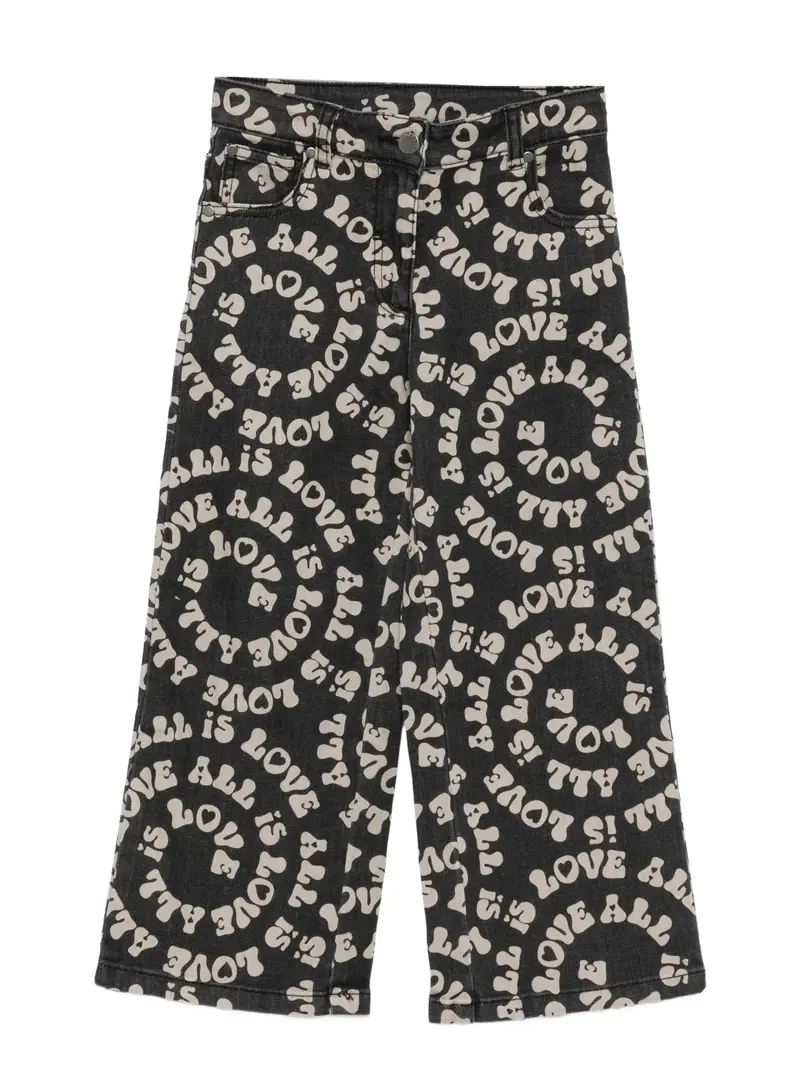 JEANS IN DENIM NERO LOGATO LOVE STELLA MCCARTNEY