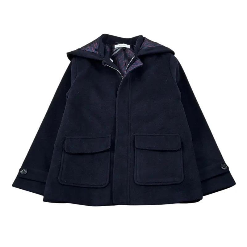 Jeckerson Cappotto tinta unita con Cappuccio Blu per Bambino