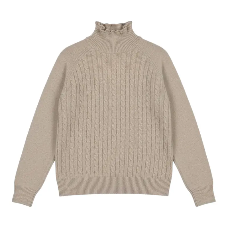 Jeckerson Maglia tinta unita Collo Alto Beige per Bambino