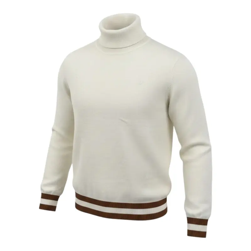 Jeckerson Maglia tinta unita Collo Alto Panna per Bambino