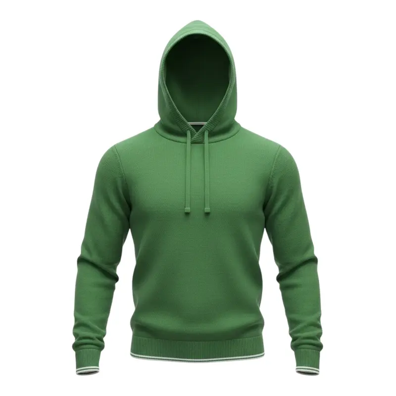 Jeckerson Maglia tinta unita con Cappuccio Verde per Bambino