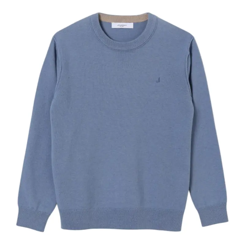 Jeckerson Maglia tinta unita Girocollo Azzurro per Bambino