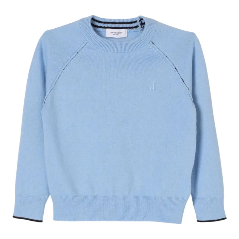 Jeckerson Maglia tinta unita Girocollo Azzurro per Neonato