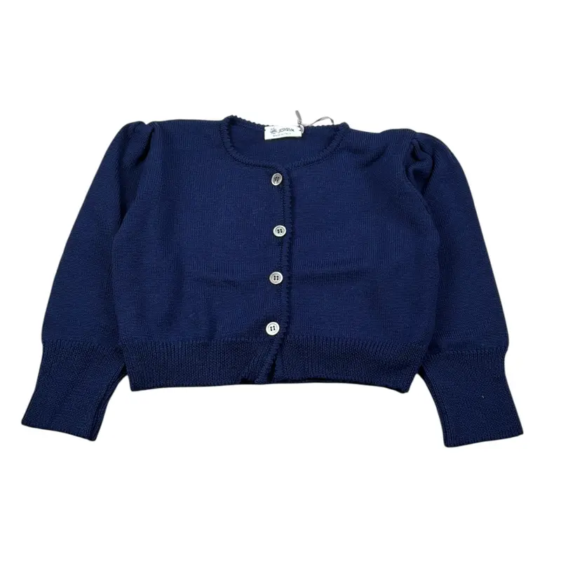 Jesurum Cardigan tinta unita con Bottoni Blu per Bambina