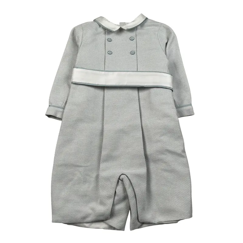 Jesvrvm Tutina Elegante tinta unita Manica Lunga Azzurro per Neonato