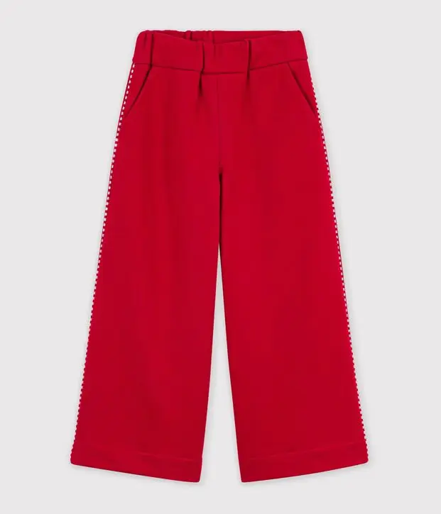 Joggers a gamba ampia in cotone Petit Bateau