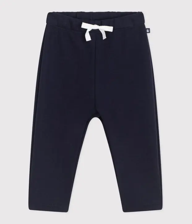 Joggers in cotone tinta unita neonato