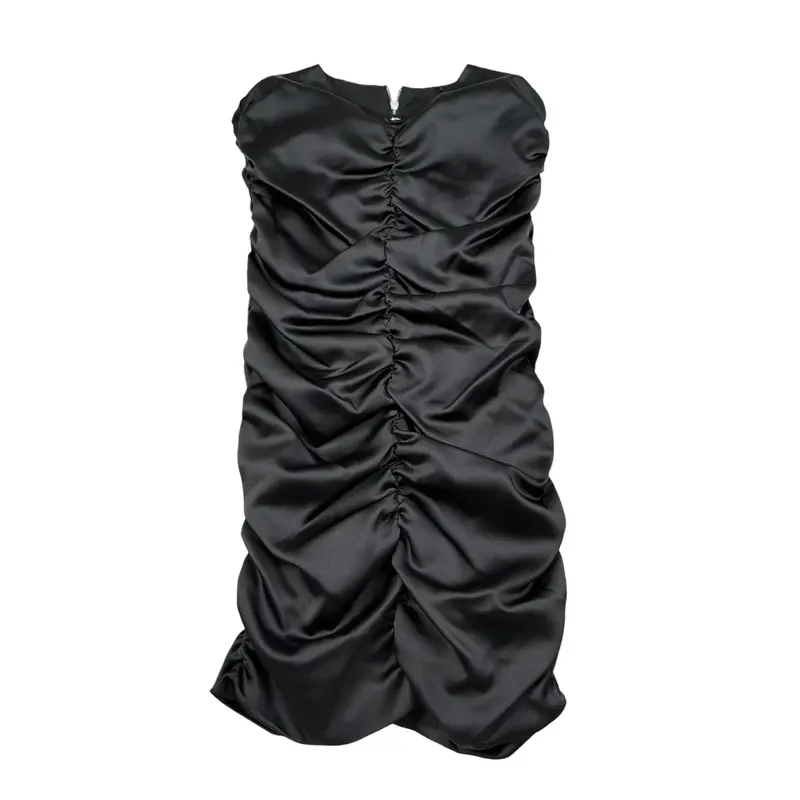 John Richmond Abito tinta unita con Zip Nero per Bambina