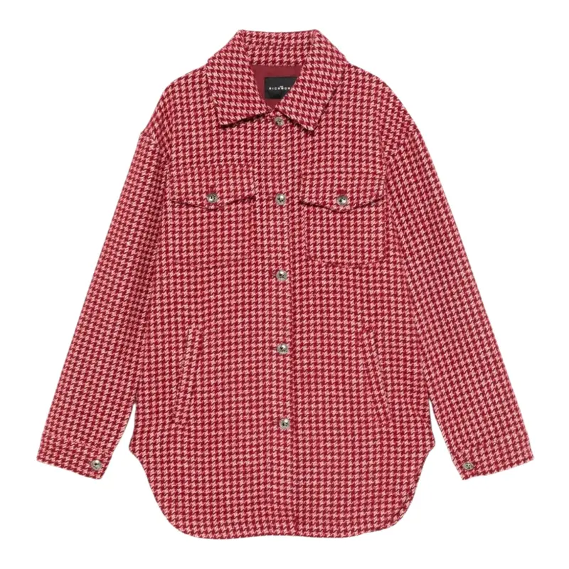 John Richmond Camicia Manica Lunga tinta unita Rosso per Bambina