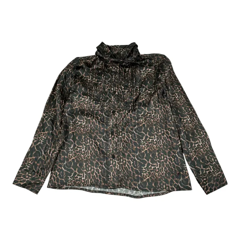 John Richmond Camicia tinta unita con Fantasia Maculata Marrone per Bambina