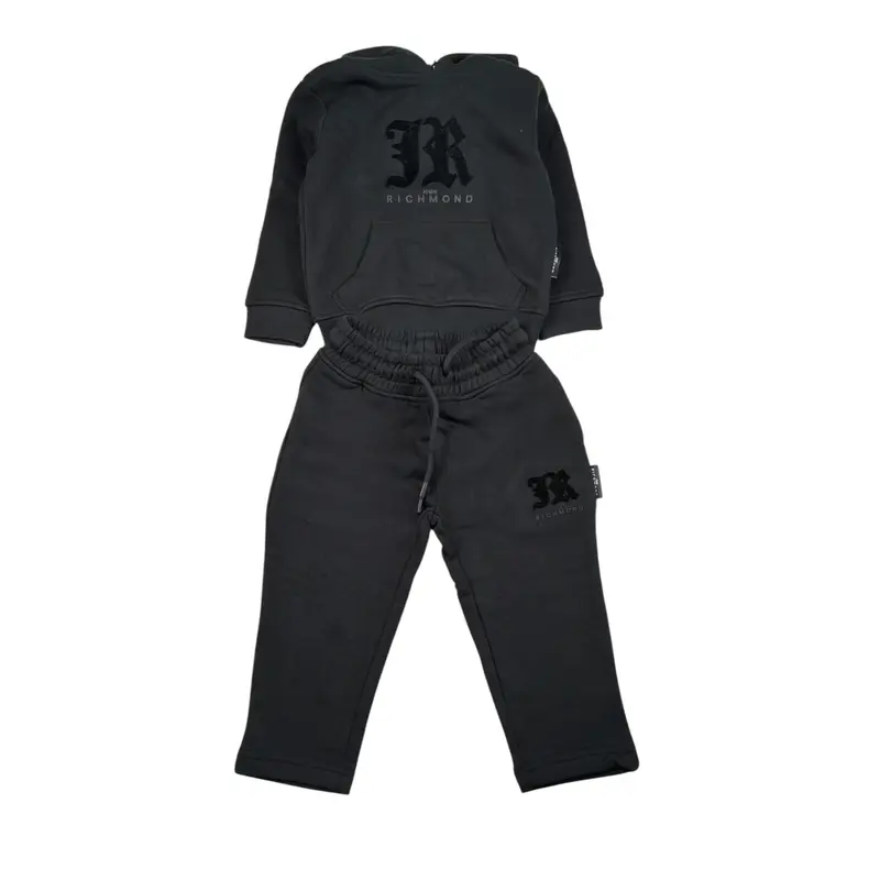John Richmond Completo 2Pz Felpa-Pantalone Nero per Neonato