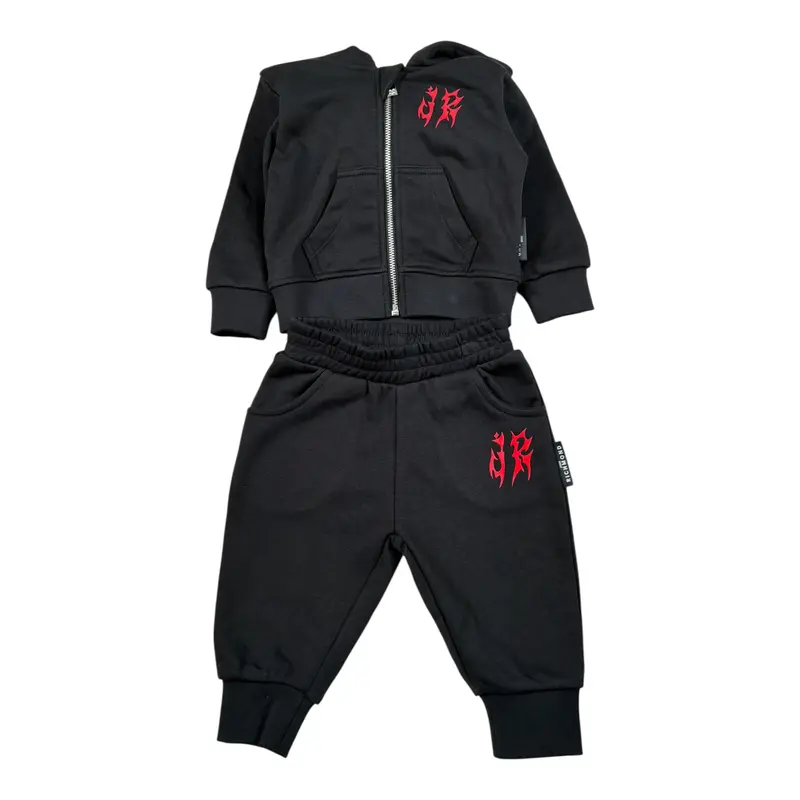 John Richmond Completo 2Pz Felpa-Pantalone Nero per Neonato