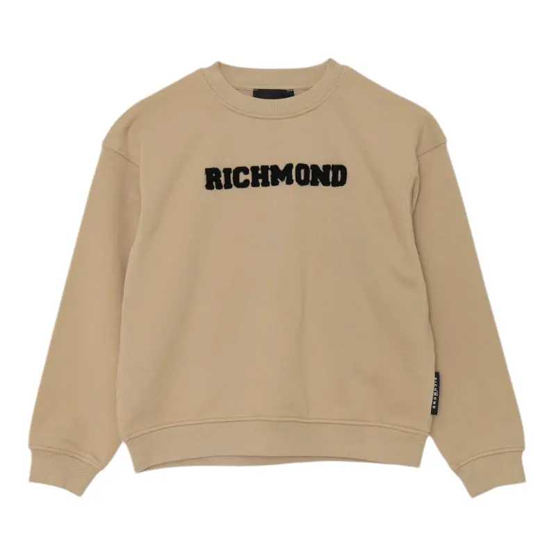 John Richmond Felpa tinta unita Girocollo con Stampa Beige per Neonato