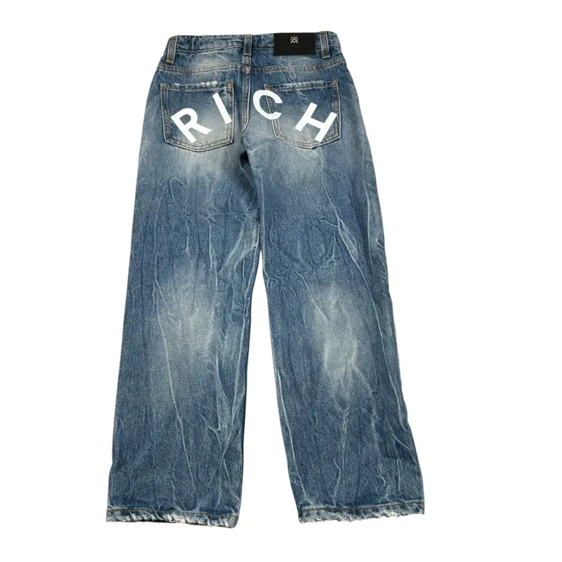 John Richmond Jeans tinta unita con Girovita Regolabile Azzurro per Bambino