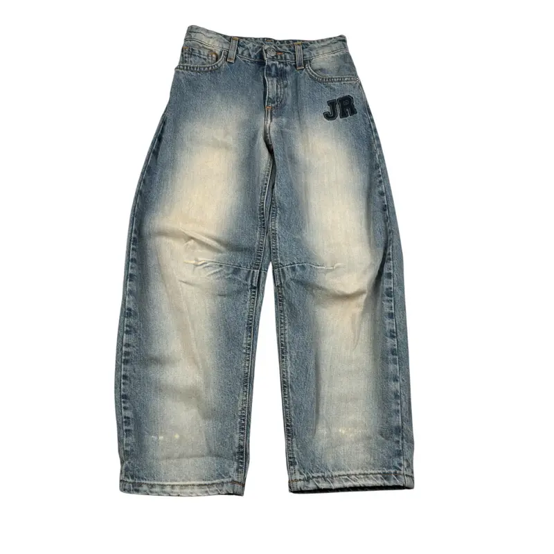 John Richmond Jeans tinta unita con Girovita Regolabile Azzurro per Bambino