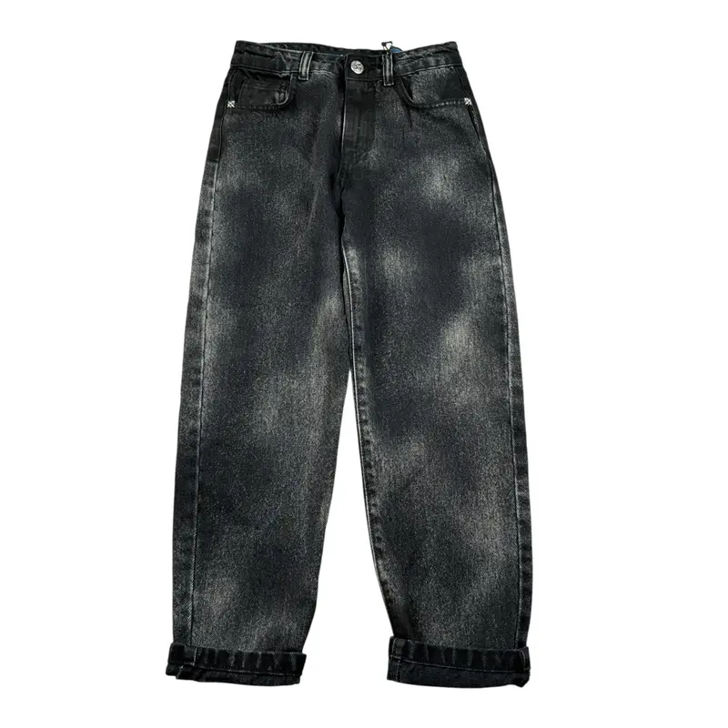 John Richmond Jeans tinta unita con Girovita Regolabile Nero per Bambino