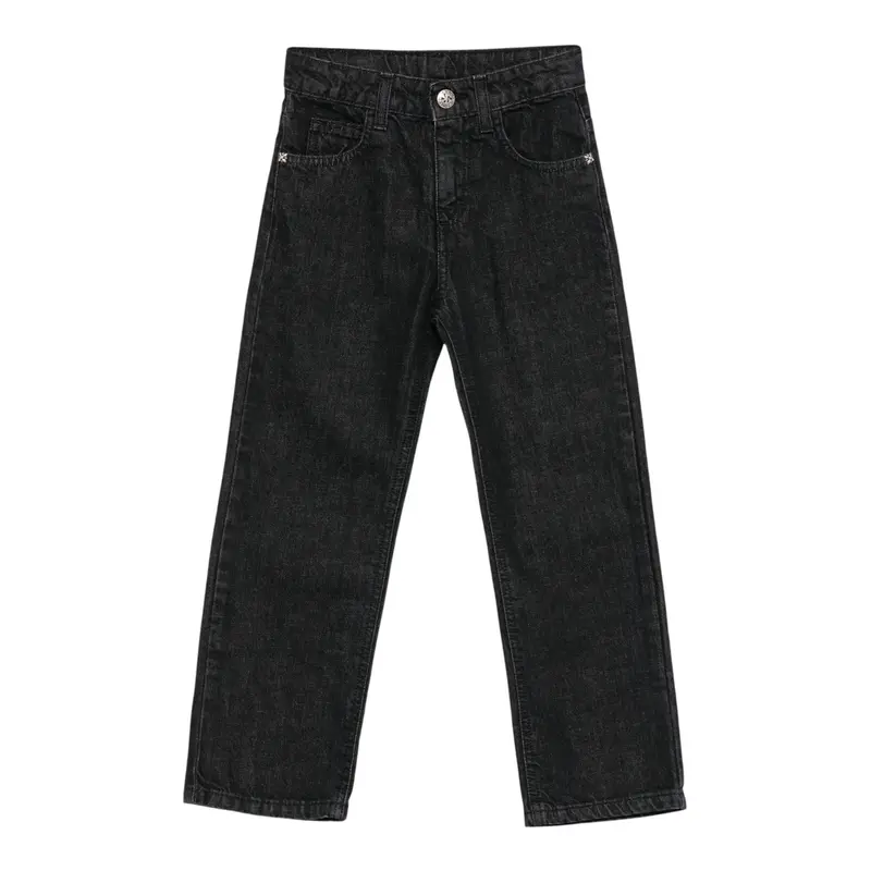 John Richmond Jeans tinta unita con Logo Nero per Bambino