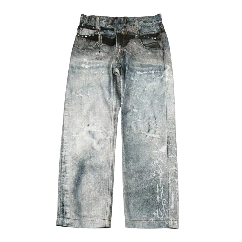 John Richmond Jeans tinta unita con Stampa Azzurro per Bambino