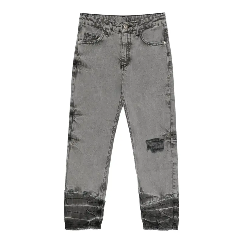 John Richmond Jeans tinta unita con Strappi Grigio per Bambino