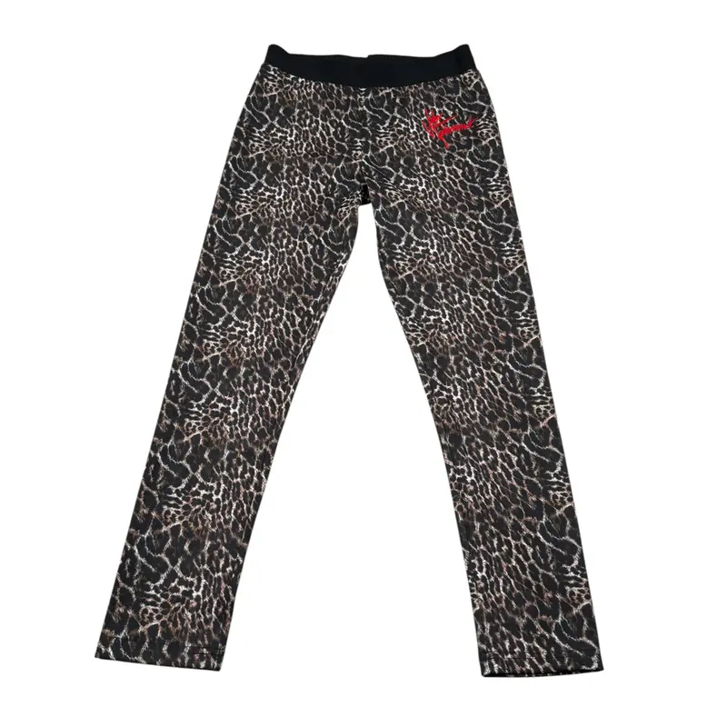 John Richmond Leggins Stampa Fantasia Maculata Beige per Bambina