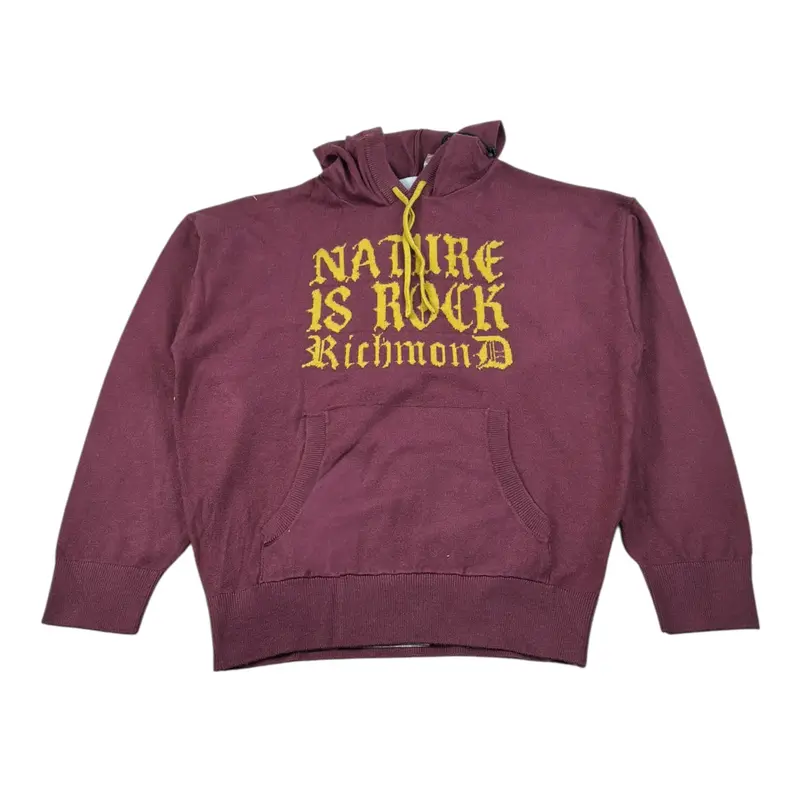 John Richmond Maglia tinta unita con Cappuccio tinta unita Bordeaux per Bambino