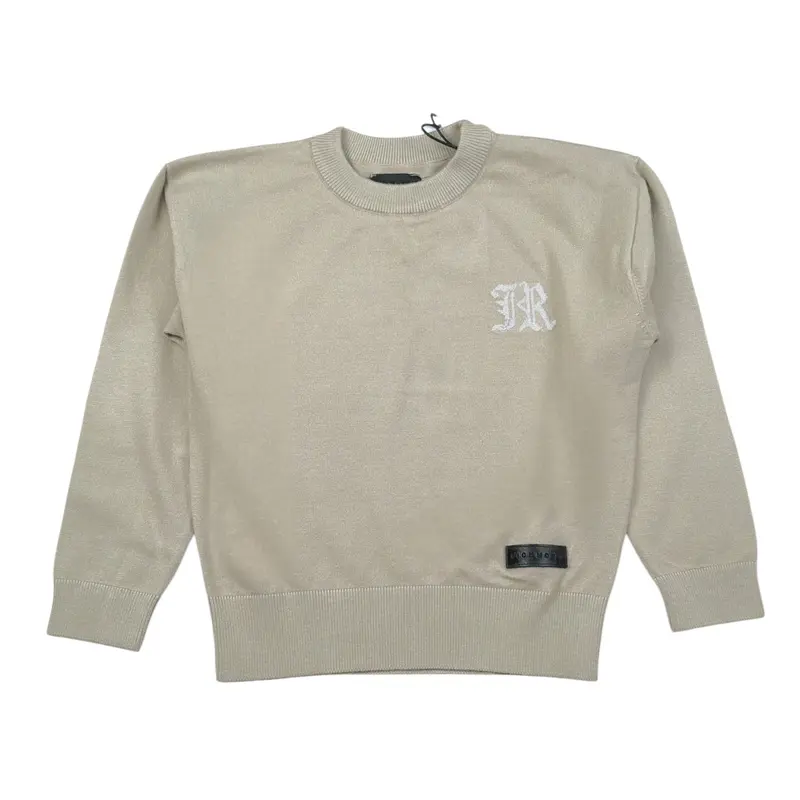 John Richmond Maglia tinta unita con Logo Beige per Bambino