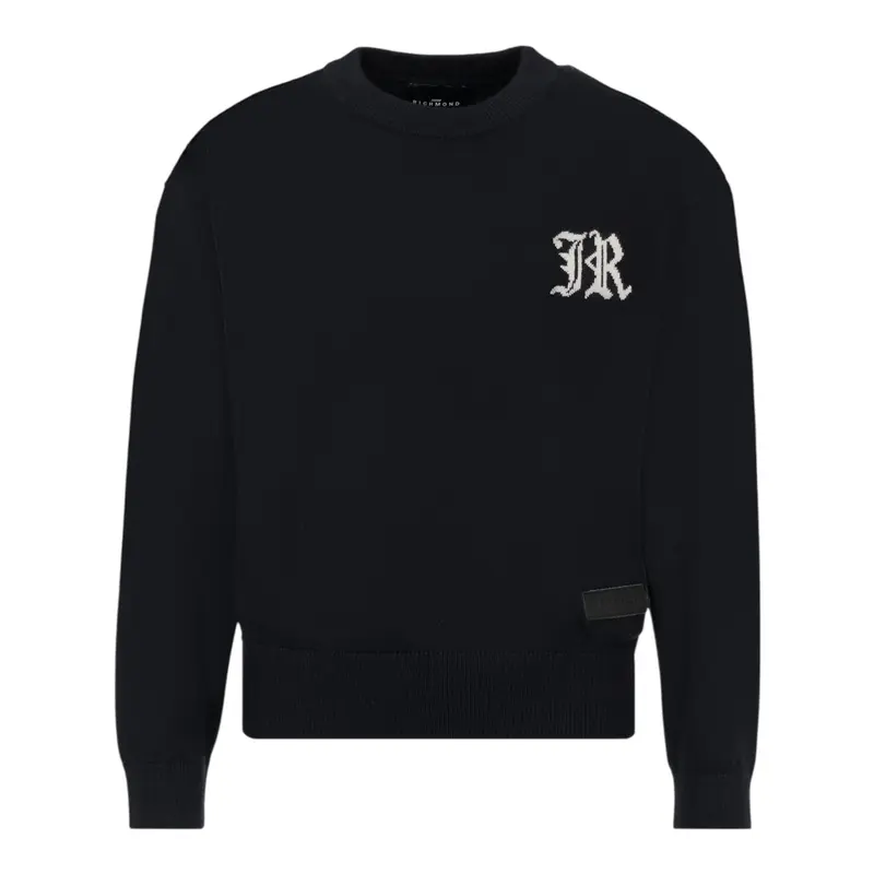 John Richmond Maglia tinta unita con Logo Nero per Neonato