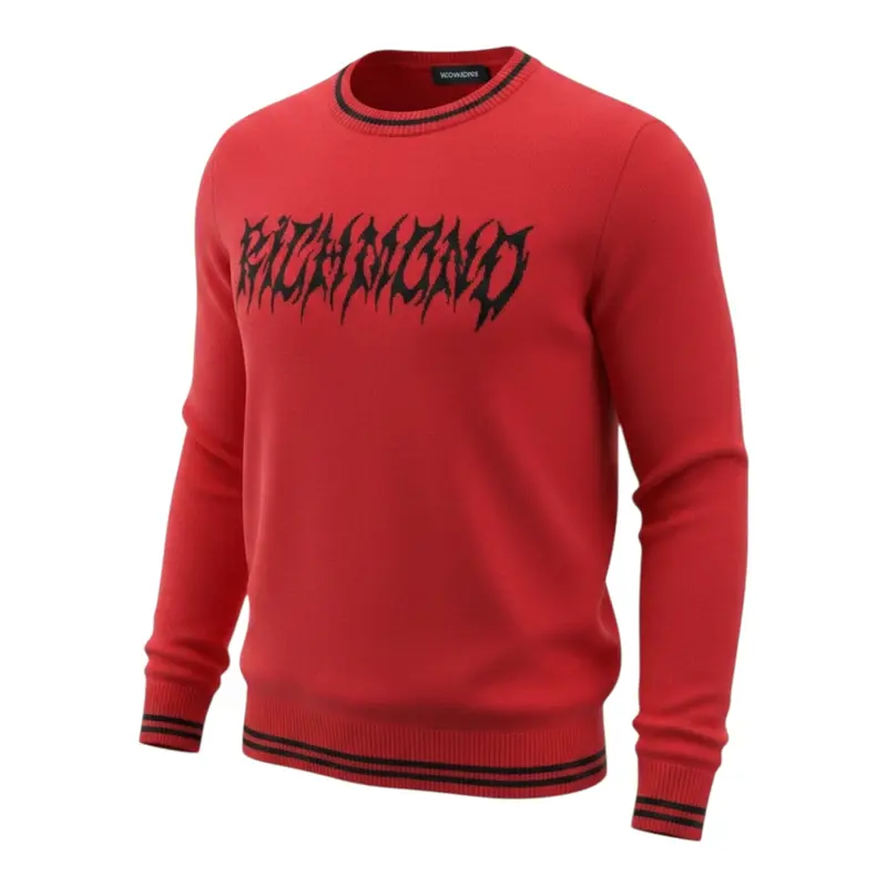 John Richmond Maglia tinta unita con Stampa Rosso per Bambino