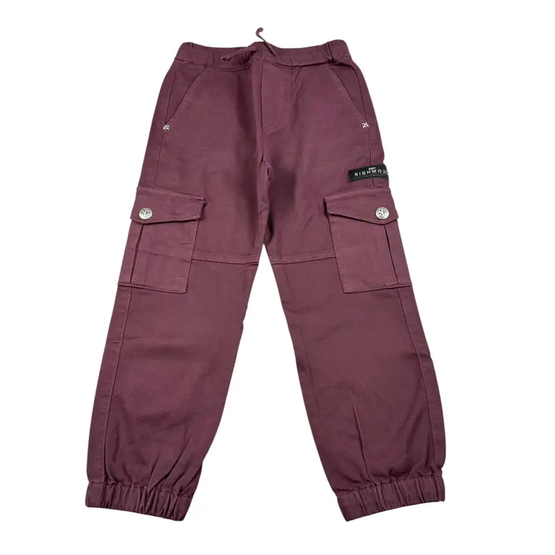 John Richmond Pantalone tinta unita con Elastico In Vita Bordeaux per Bambino