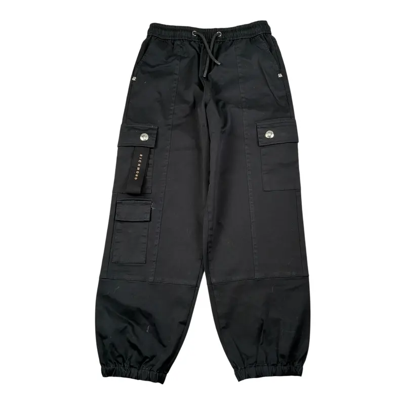John Richmond Pantalone tinta unita con Elastico In Vita Nero per Bambino