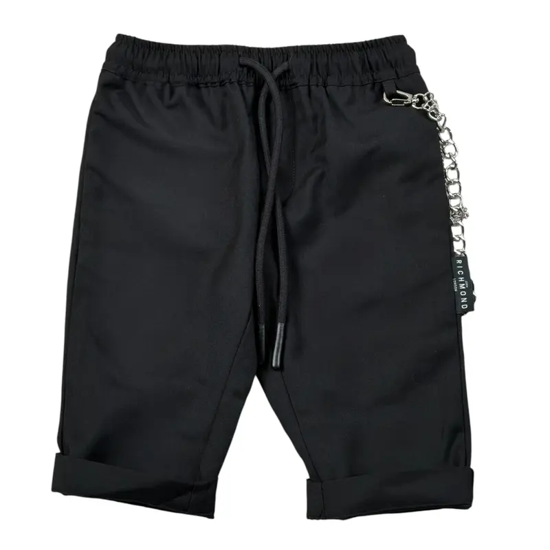 John Richmond Pantalone tinta unita con Elastico In Vita Nero per Neonato