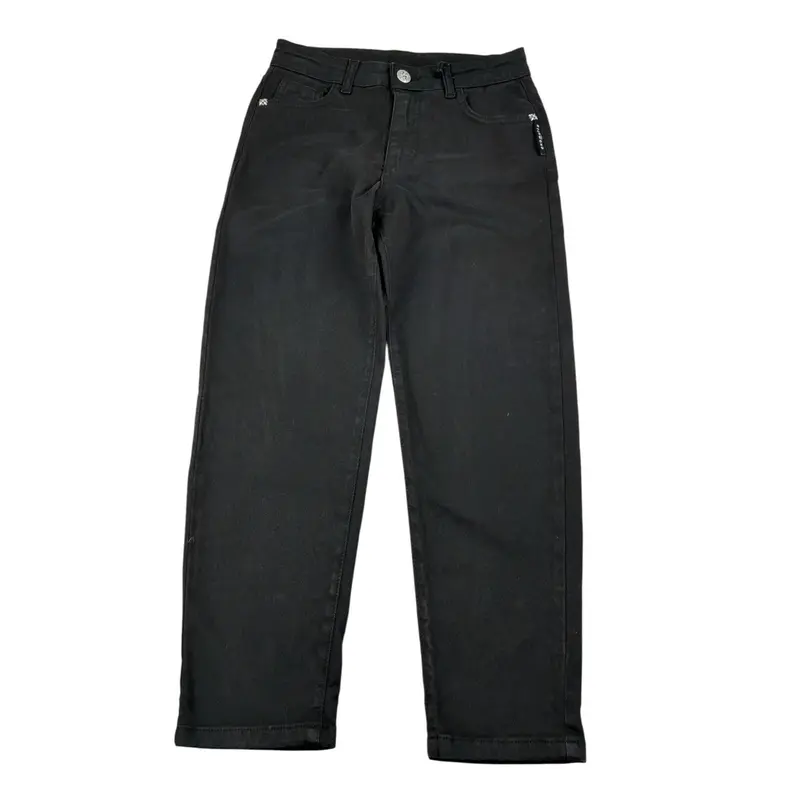 John Richmond Pantalone tinta unita con Girovita Regolabile Nero per Bambino