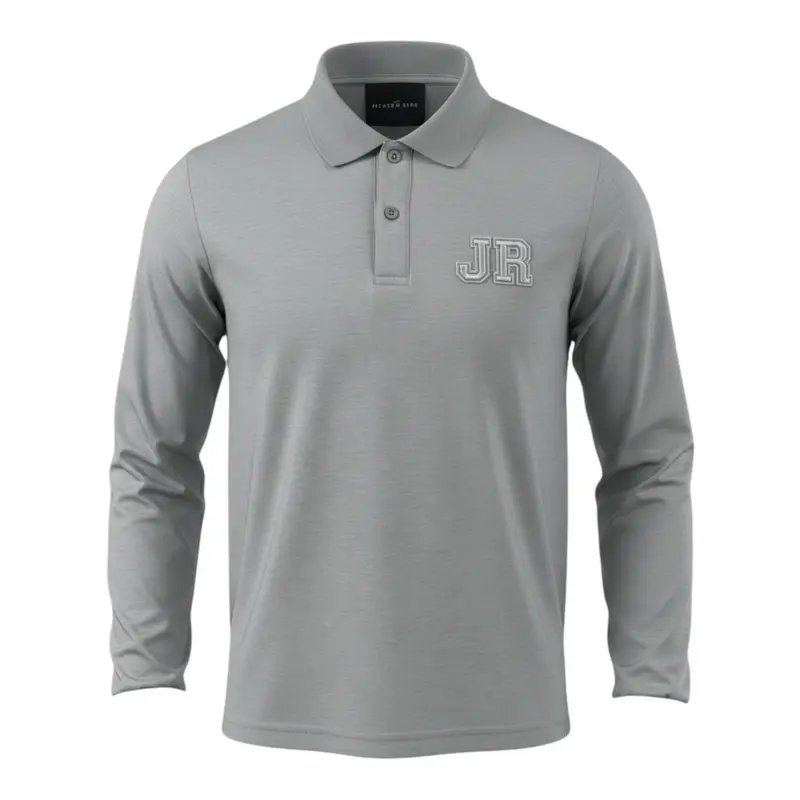 John Richmond Polo tinta unita con Stampa Grigio per Bambino