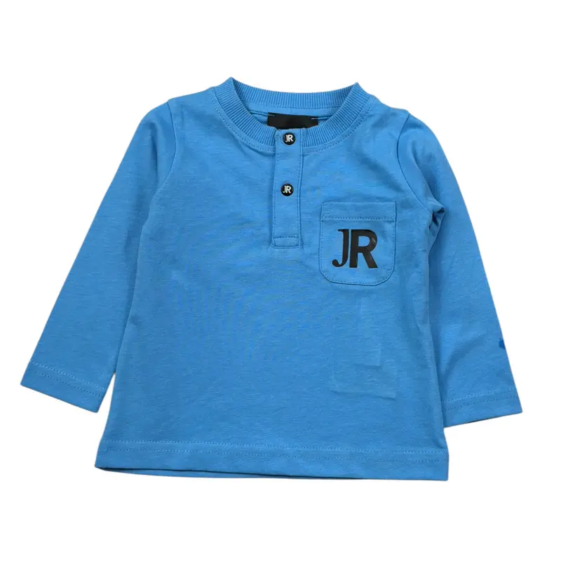 John Richmond Shirt tinta unita con Stampa Azzurro per Neonato