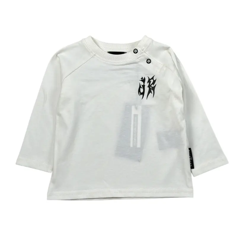 John Richmond Shirt tinta unita con Stampa Bianco per Neonato
