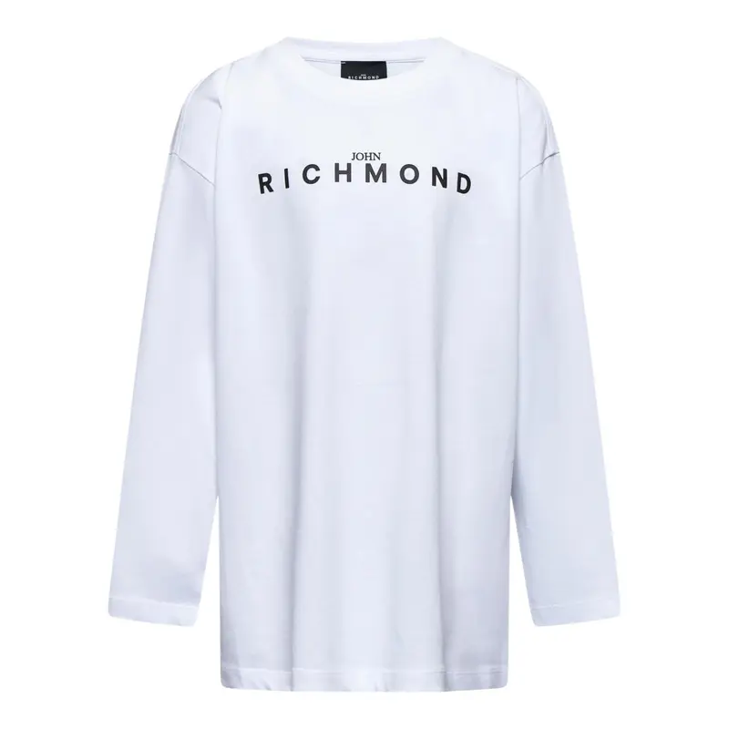 John Richmond Shirt tinta unita con Stampa Bianco per Neonato