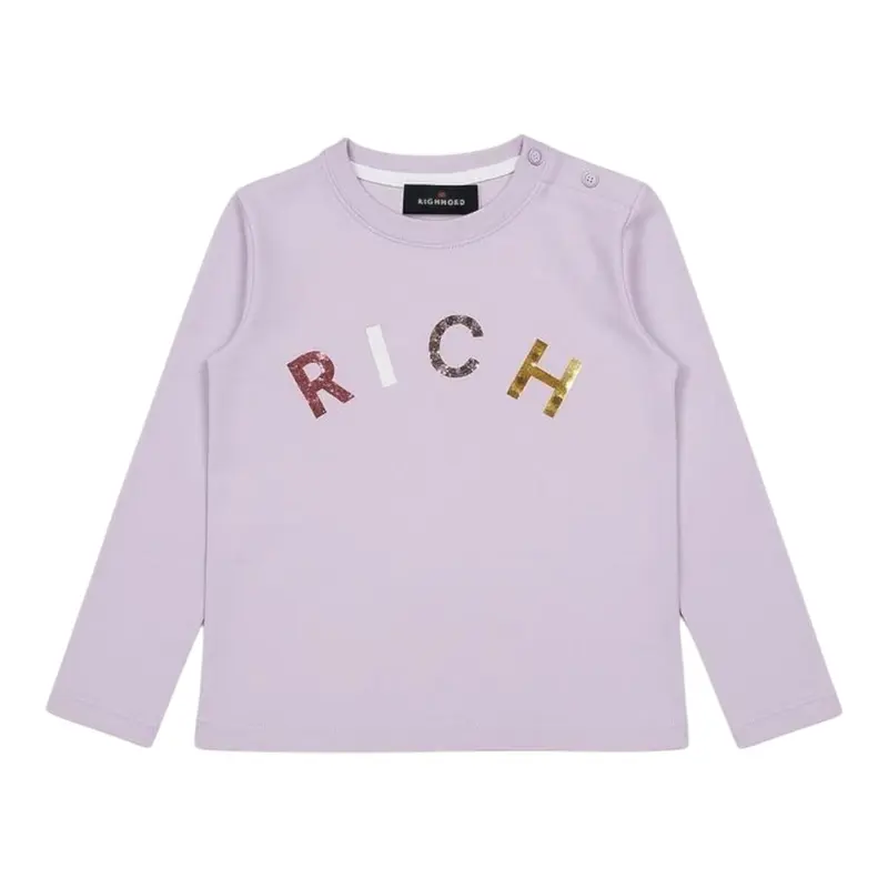 John Richmond Shirt tinta unita con Stampa Rosa per Neonata